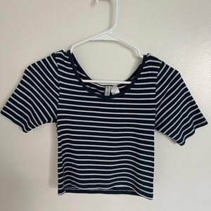 Blue and white striped